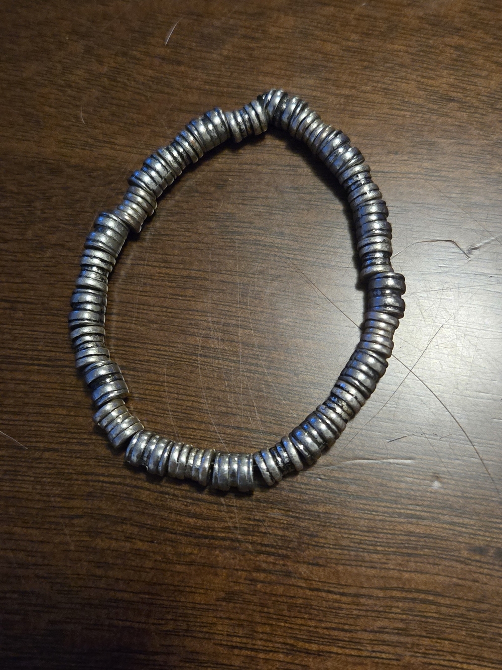 Silver Beaded Stretch Bracelet - Women's Fashion Jewelry